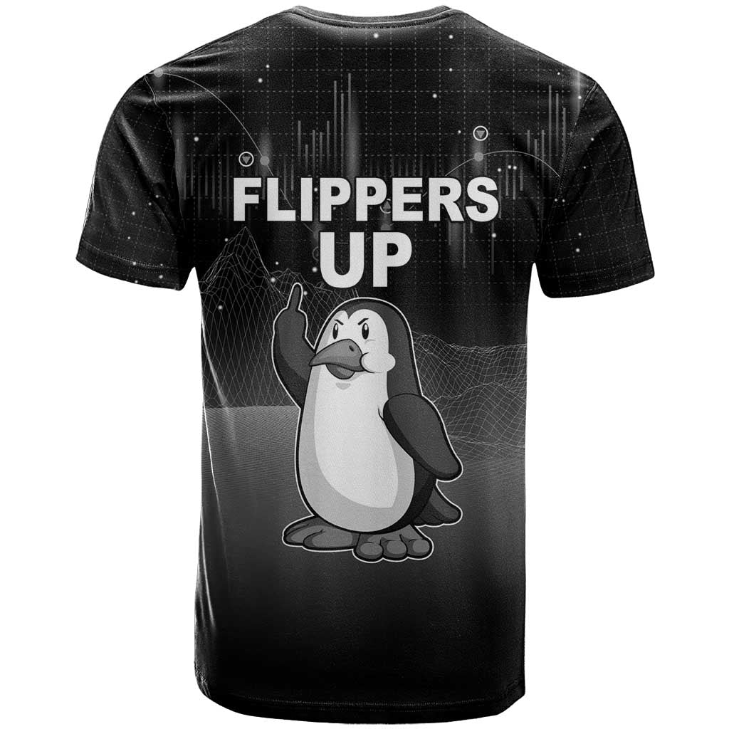 Funny Penguin Resist T-Shirt Flippers Up I Stand With Penguins Graphic Tee