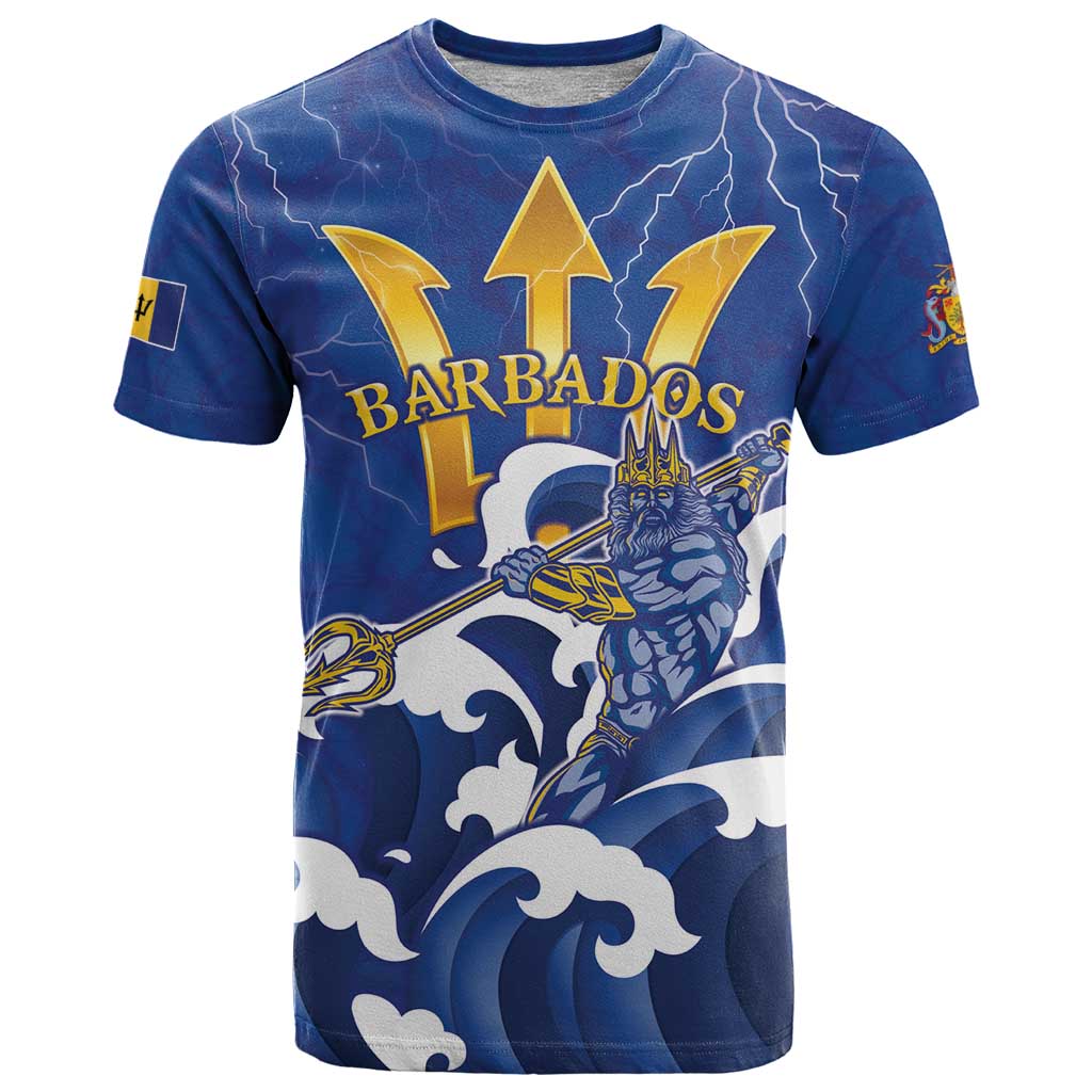 Personalized Barbados T-Shirt Poseidon Trident Graphic Tee
