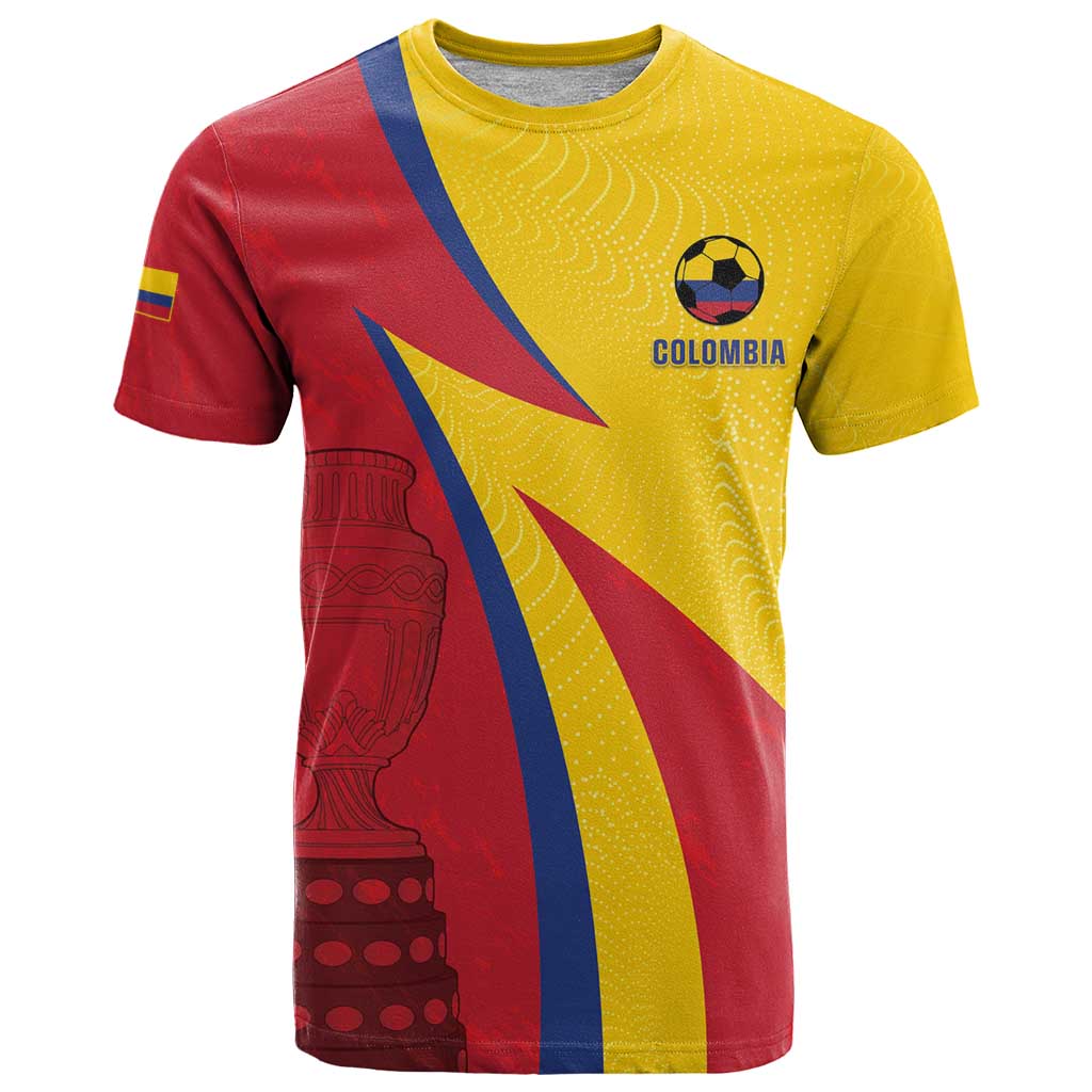 Custom Colombia 2024 Football T-Shirt Go Champions Los Cafeteros Graphic Tee