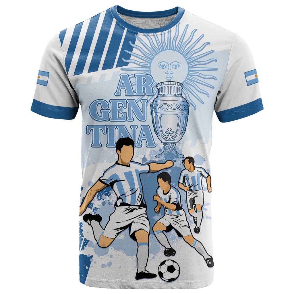 Custom Argentina 2024 Football T-Shirt Go Champions La Albiceleste Graphic Tee