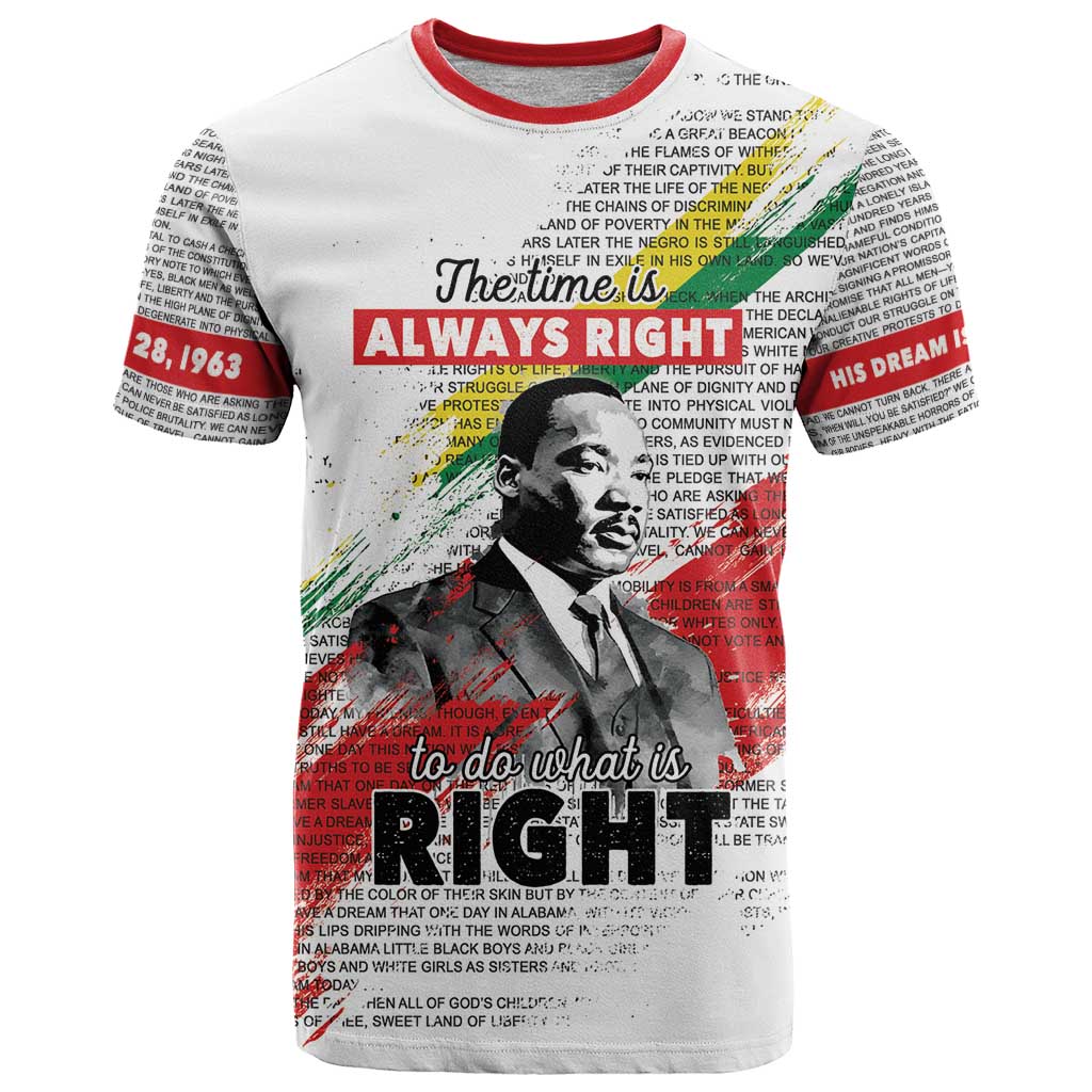 Martin Luther King T-Shirt Honoring The Legacy White Version Graphic Tee