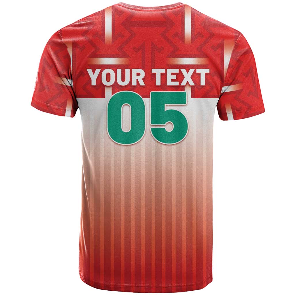 Custom Morocco Football T-Shirt 1994 Retro Red Version Graphic Tee