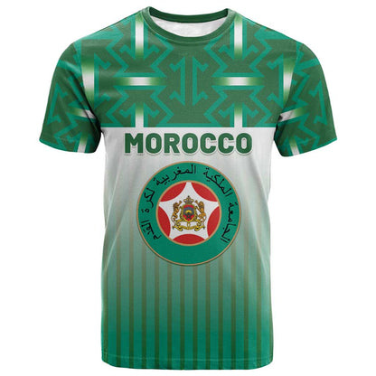 Custom Morocco Football T-Shirt 1994 Retro Green Version Graphic Tee