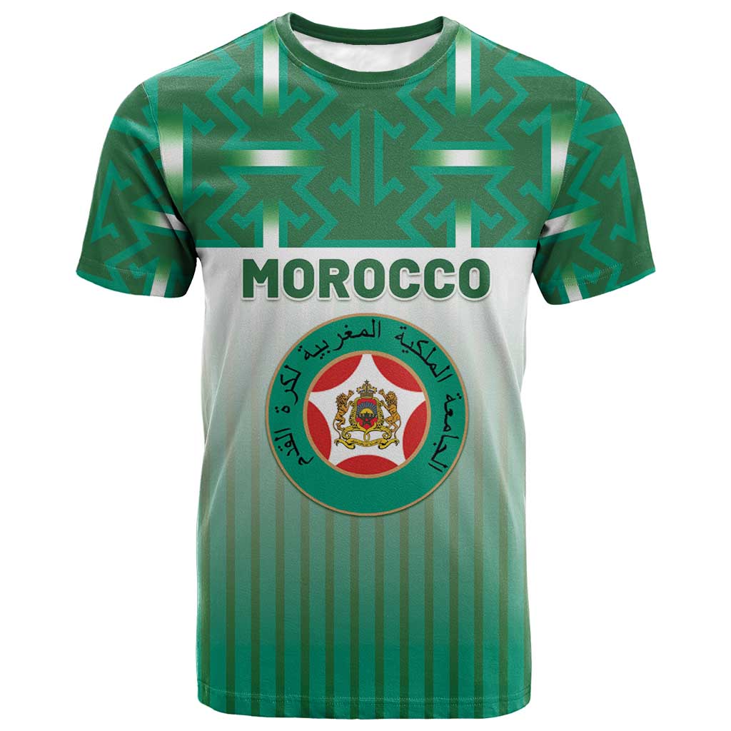 Custom Morocco Football T-Shirt 1994 Retro Green Version Graphic Tee