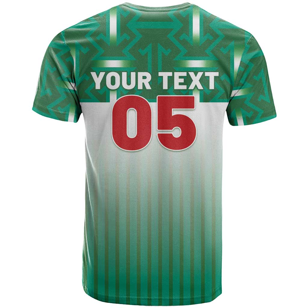 Custom Morocco Football T-Shirt 1994 Retro Green Version Graphic Tee