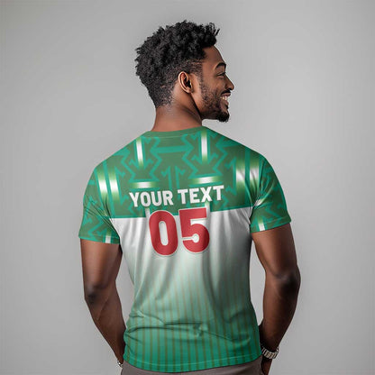 Custom Morocco Football T-Shirt 1994 Retro Green Version Graphic Tee