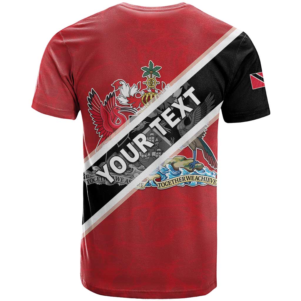 Personalized Trinidad and Tobago T-Shirt Coat Of Arms Flag Style Graphic Tee