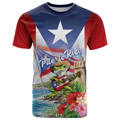 Puerto Rico Coqui Frog T-Shirt Happy Emancipation Day Graphic Tee