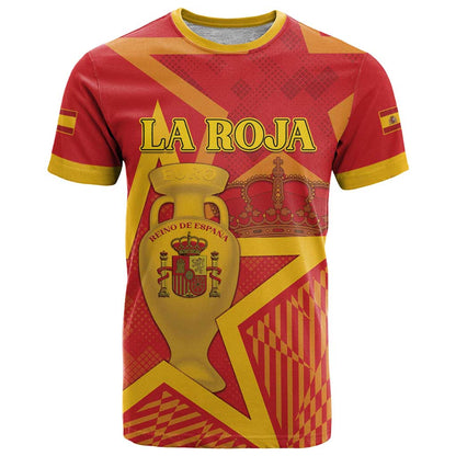 Custom Spain 2024 Football T-Shirt La Roja Reigns Supreme Graphic Tee