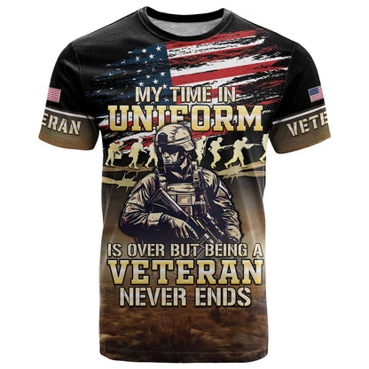 United States Veterans Day T-Shirt Thank You Veterans Proud US Flag Graphic Tee