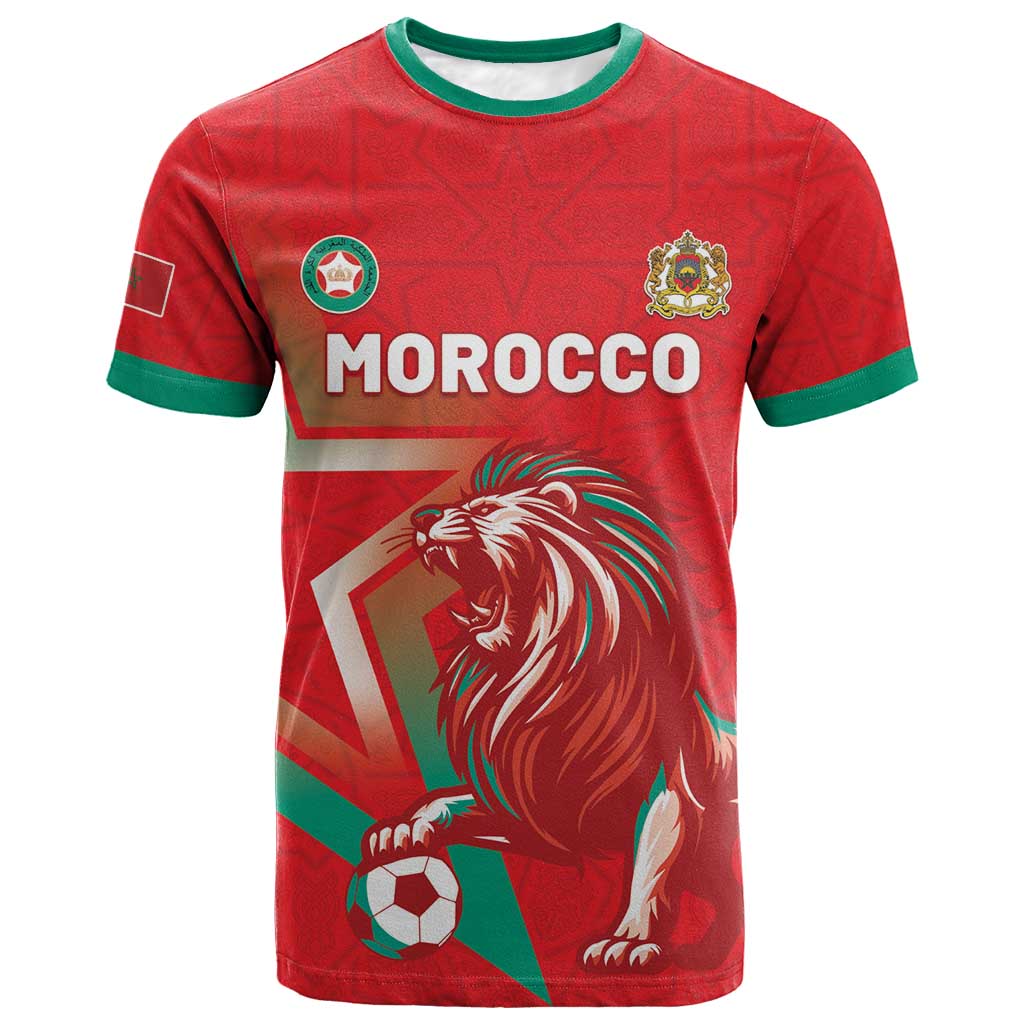 Custom Morocco WC Football 2026 T-Shirt Go Champions Lion Spirit Graphic Tee