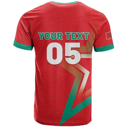 Custom Morocco WC Football 2026 T-Shirt Go Champions Lion Spirit Graphic Tee