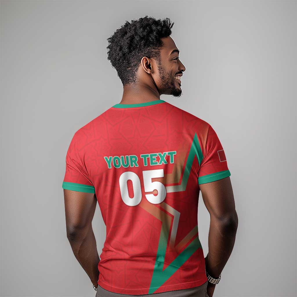 Custom Morocco WC Football 2026 T-Shirt Go Champions Lion Spirit Graphic Tee