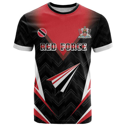 Custom Trinidad And Tobago Cricket T-Shirt Go Red Force Graphic Tee
