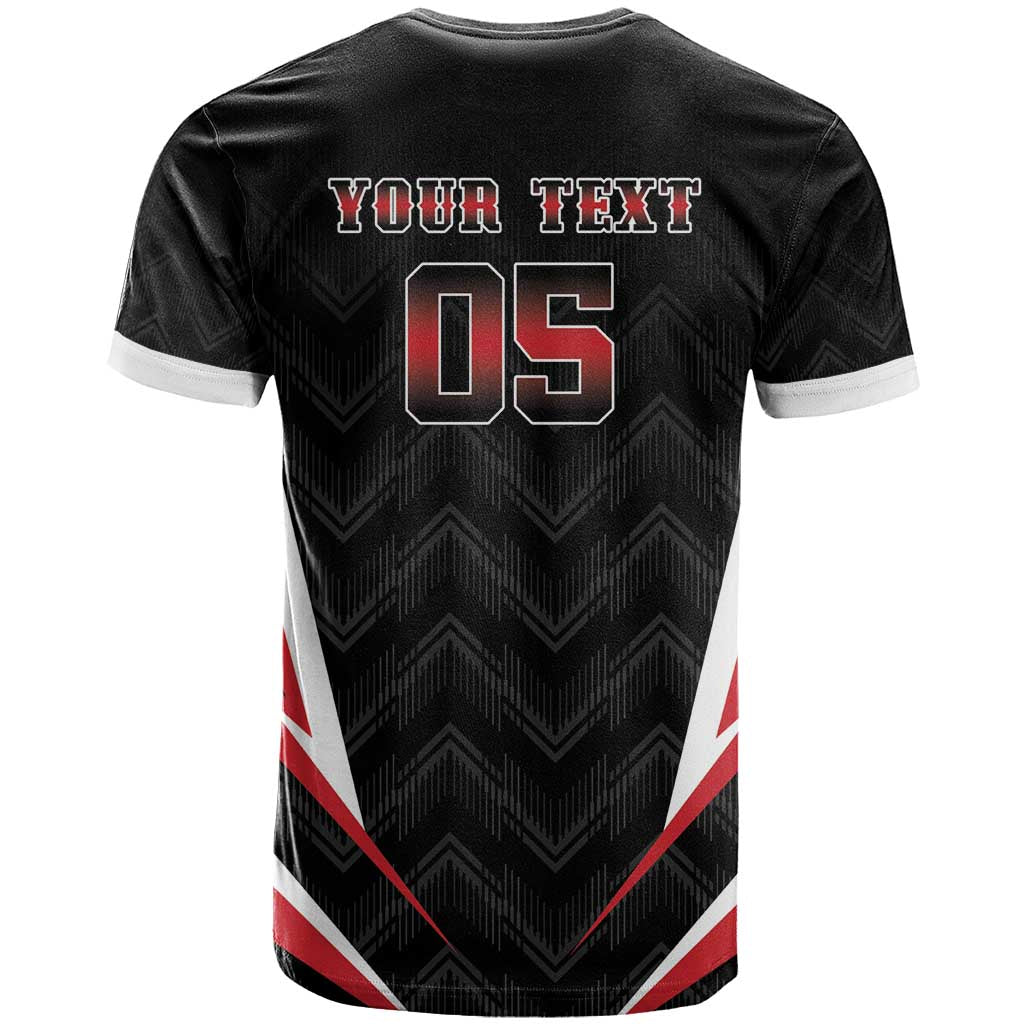 Custom Trinidad And Tobago Cricket T-Shirt Go Red Force Graphic Tee