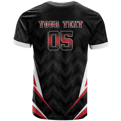 Custom Trinidad And Tobago Cricket T-Shirt Go Red Force Graphic Tee