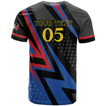 Custom Antigua and Barbuda Cricket T-Shirt Sporty Style Graphic Tee