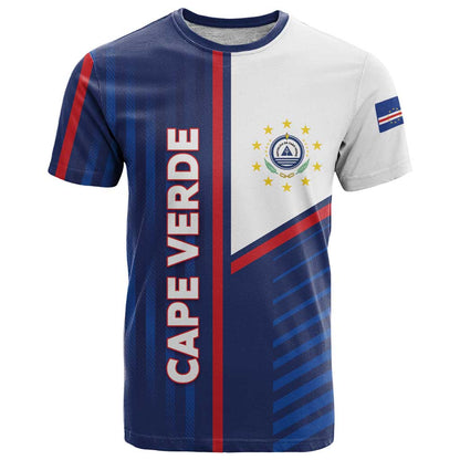 Custom Cape Verde Football T-Shirt Unique Style Graphic Tee