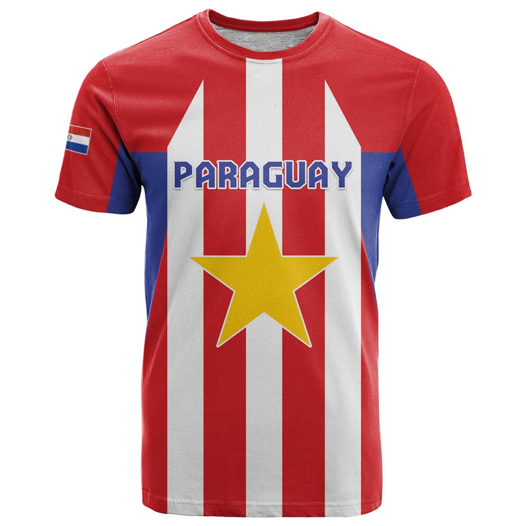 Custom Paraguay Star Football T-Shirt Go Albirroja Graphic Tee