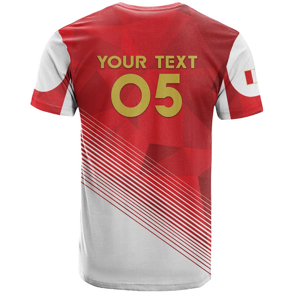 Custom Peru Football T-Shirt Sporty Style Graphic Tee
