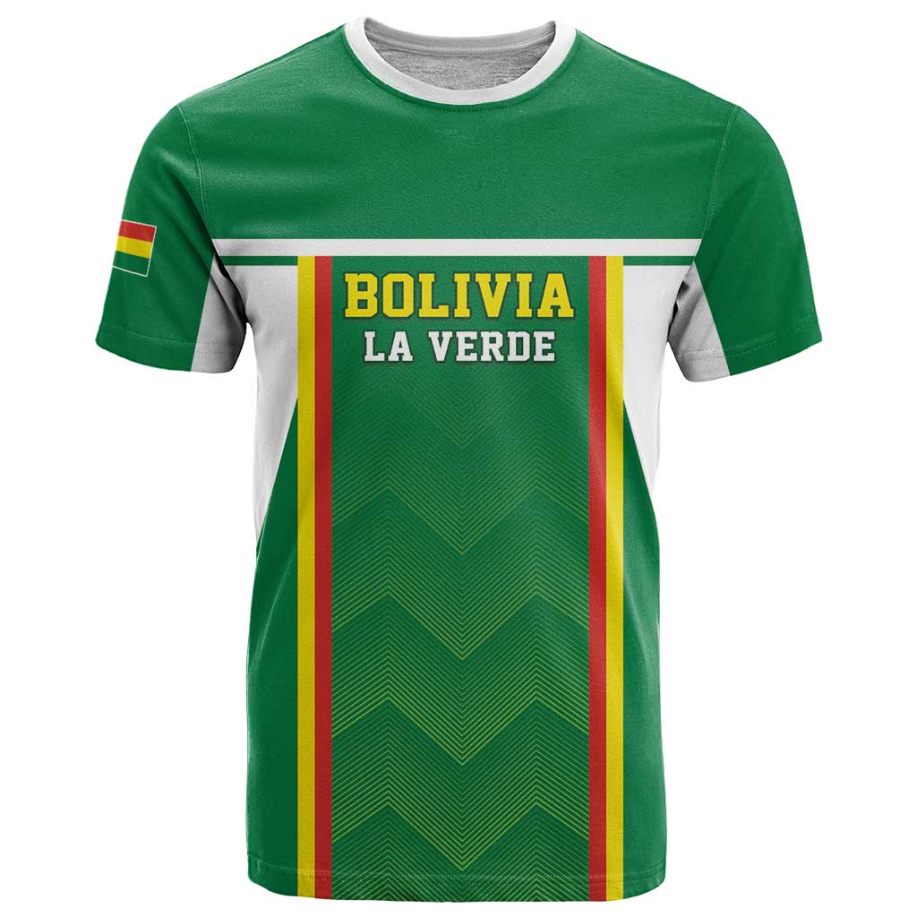 Custom Bolivia Football T-Shirt Go Champions La Verde Green Version Graphic Tee