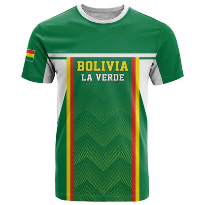 Custom Bolivia Football T-Shirt Go Champions La Verde Green Version Graphic Tee