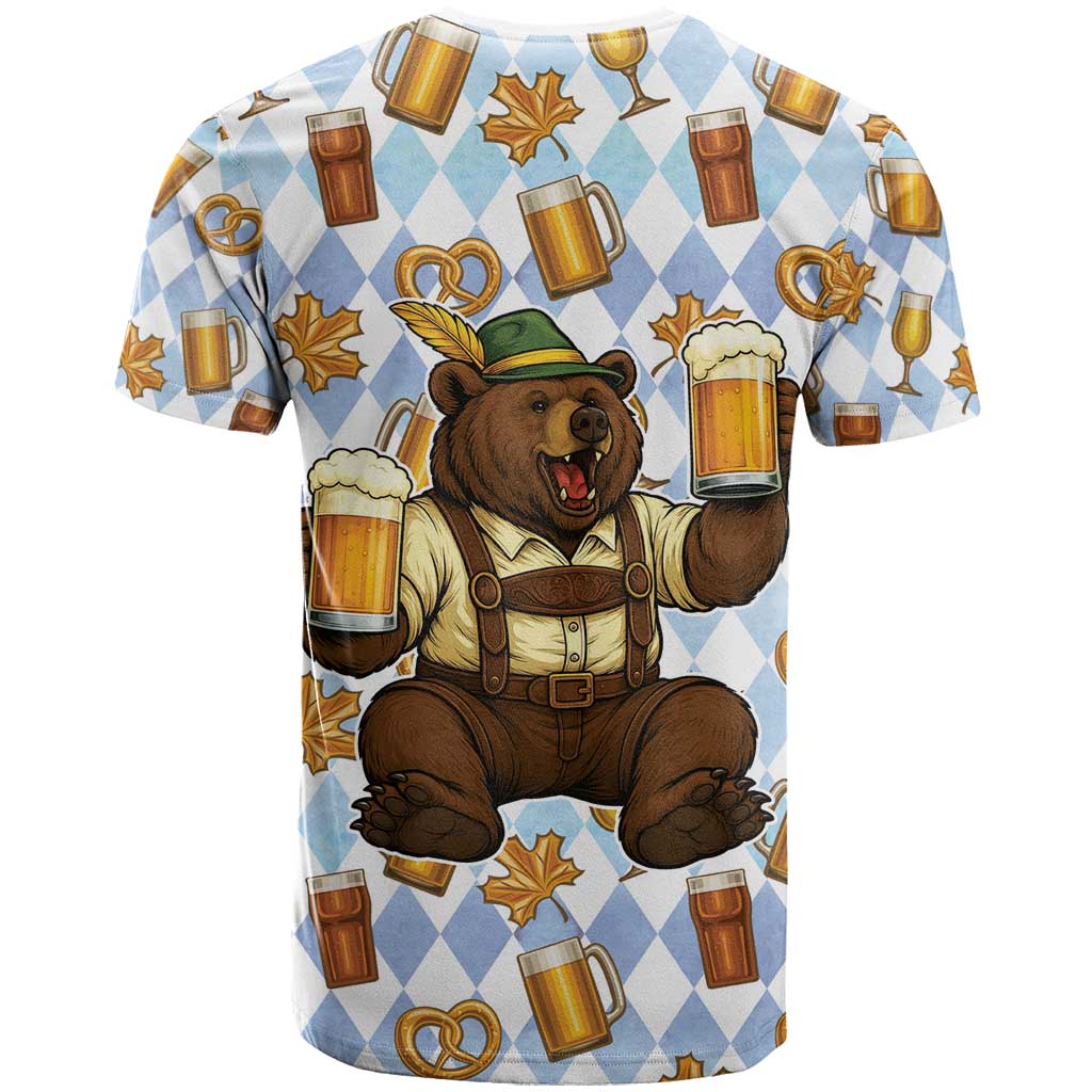 Funny Beer Oktoberfest T-Shirt Ich Bin Nur Wegen Dem Bier Hier Graphic Tee