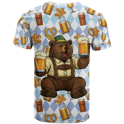 Funny Beer Oktoberfest T-Shirt Ich Bin Nur Wegen Dem Bier Hier Graphic Tee