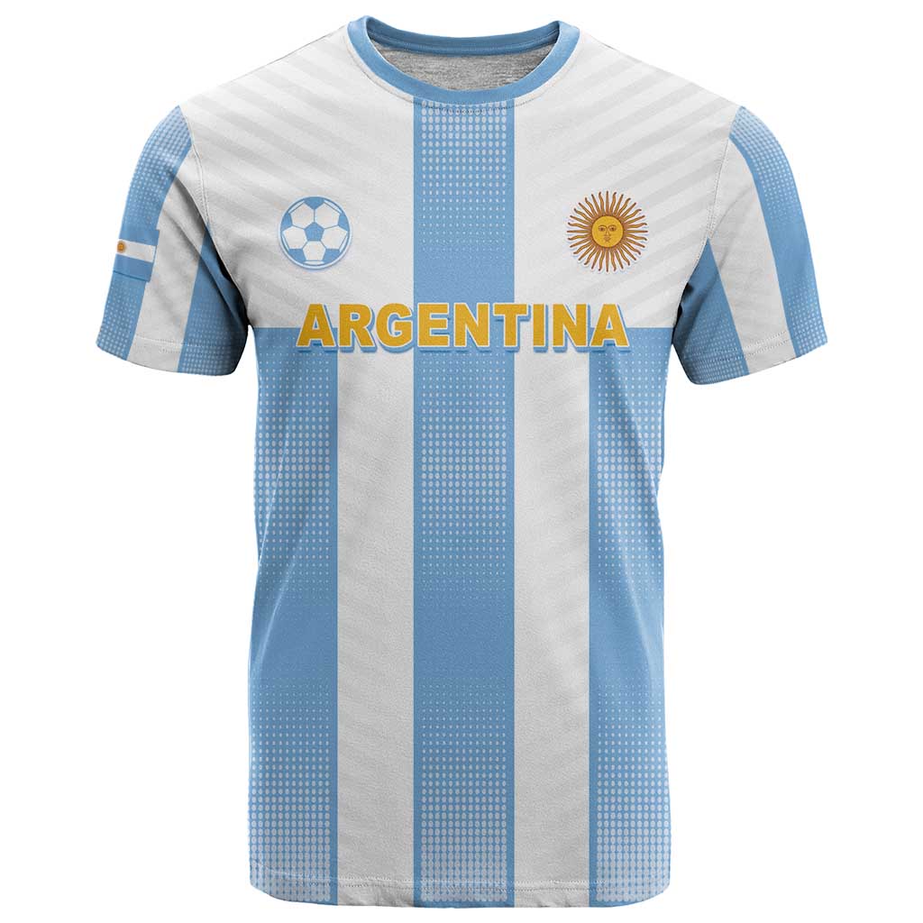 Custom Argentina Football T-Shirt Albiceleste Unique Style Graphic Tee