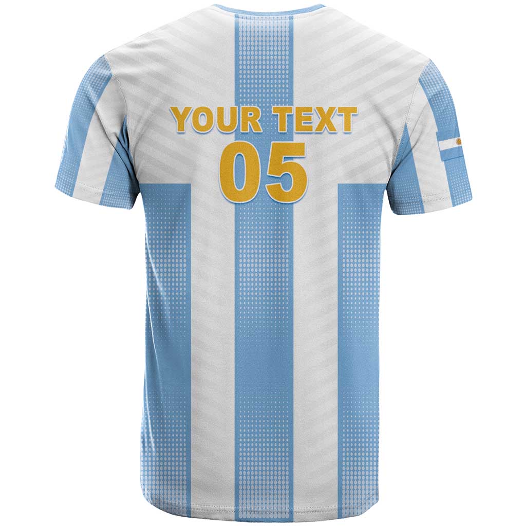 Custom Argentina Football T-Shirt Albiceleste Unique Style Graphic Tee