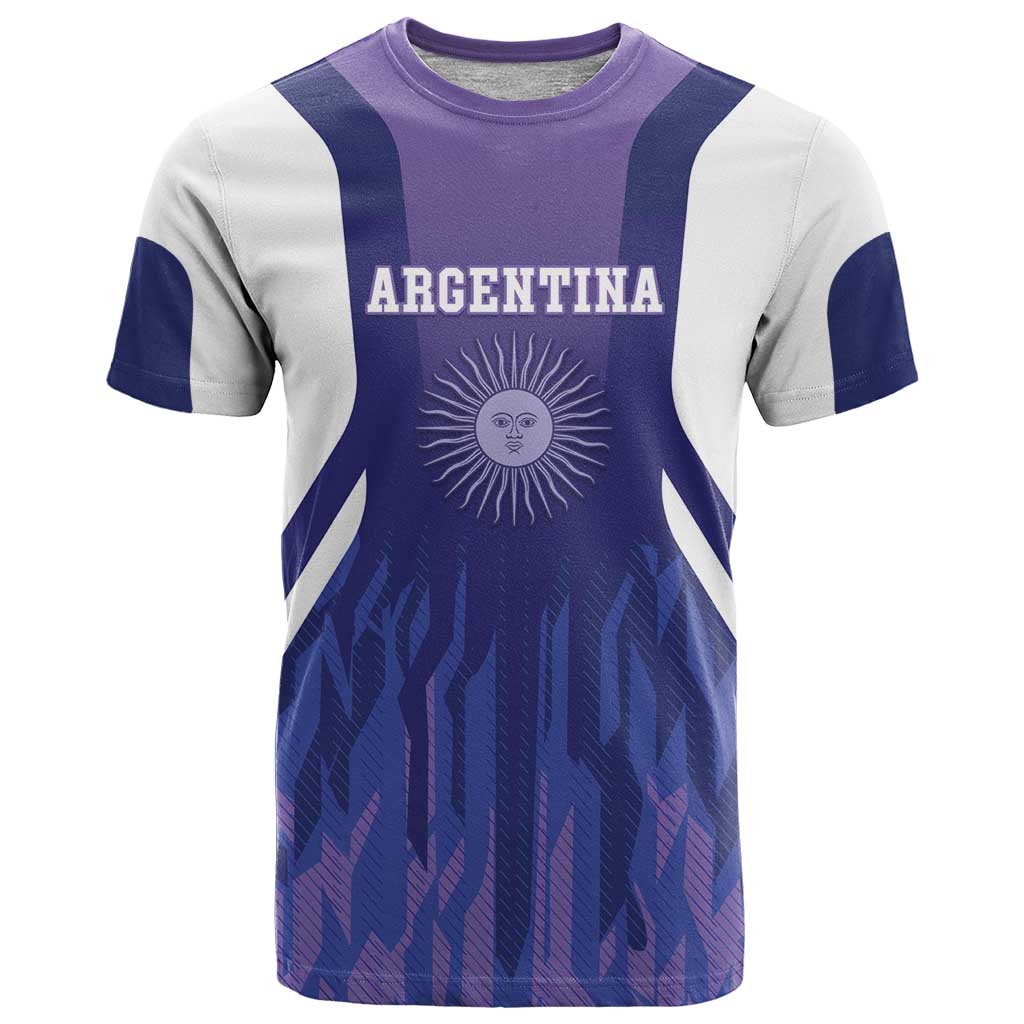 Custom Argentina 2025 Football T-Shirt Purple Version Graphic Tee
