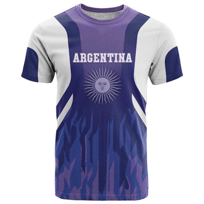Custom Argentina 2025 Football T-Shirt Purple Version Graphic Tee