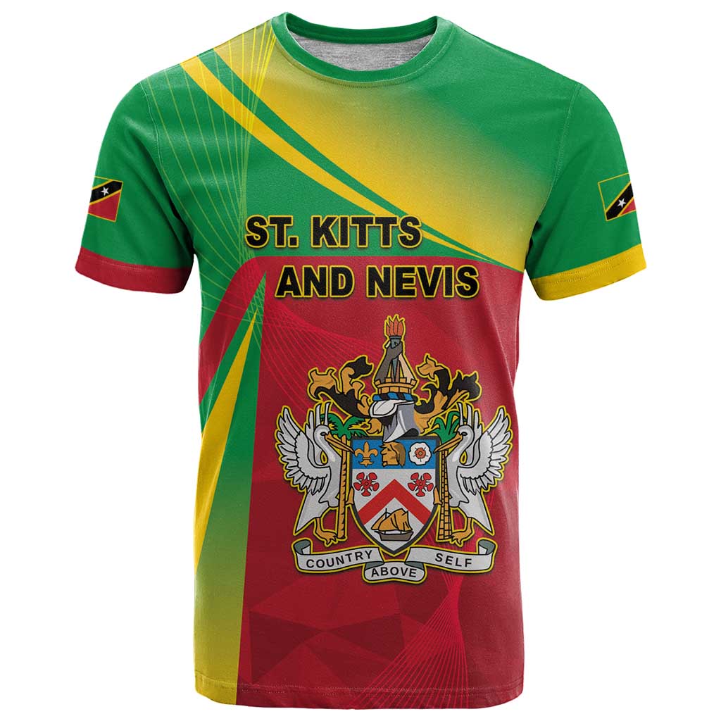 Personalized Saint Kitts and Nevis T-Shirt Coat Of Arms Sporty Style Graphic Tee