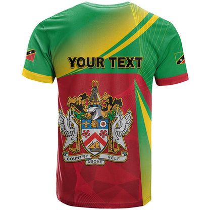 Personalized Saint Kitts and Nevis T-Shirt Coat Of Arms Sporty Style Graphic Tee