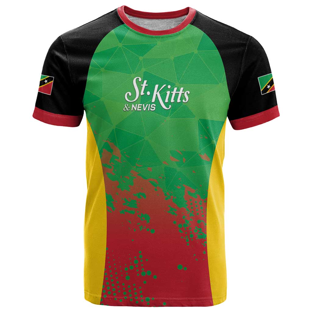 Custom Saint Kitts and Nevis Cricket T-Shirt Simple Style Graphic Tee
