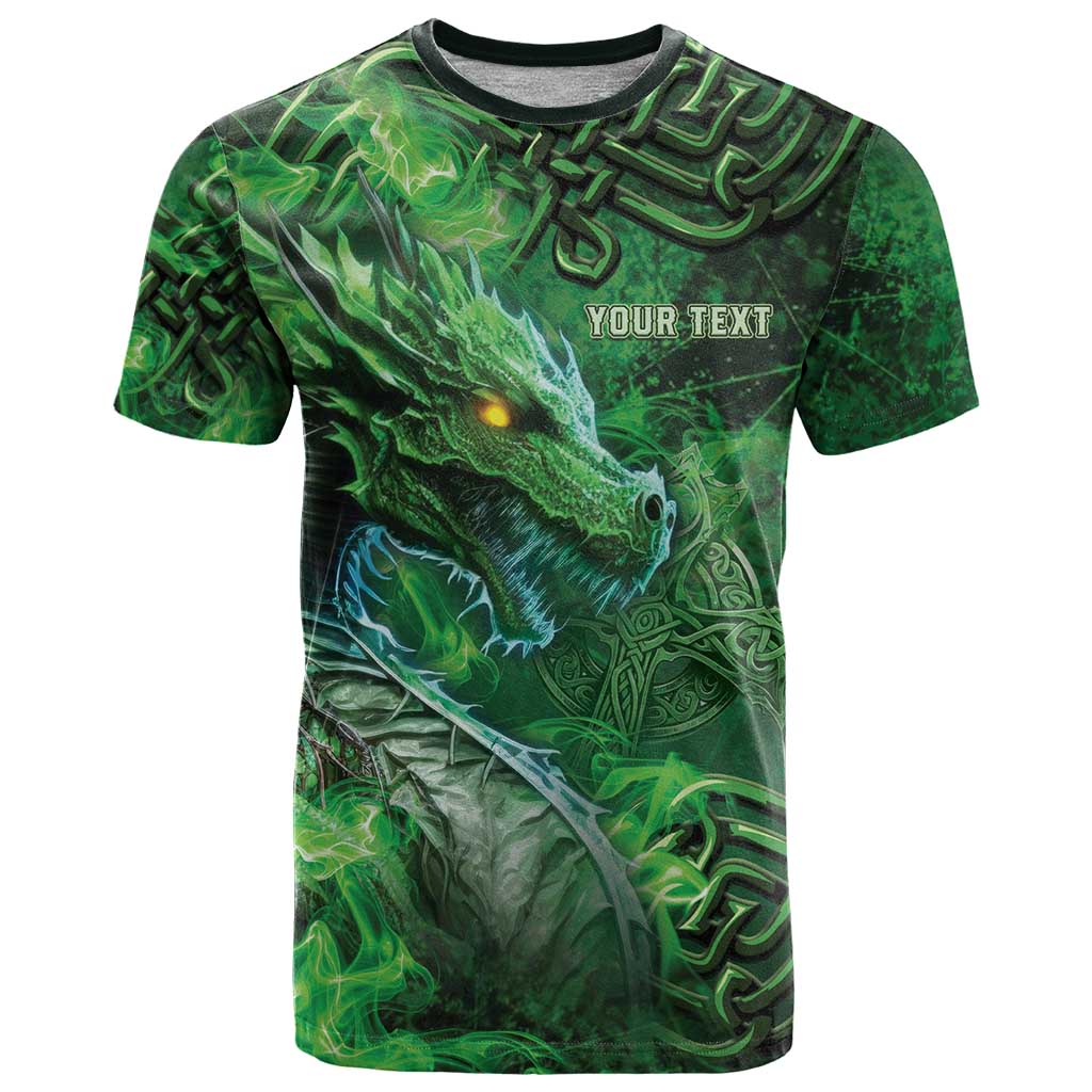 Personalized Ireland Celtic T-Shirt Irish Roots Dragon Soul Graphic Tee