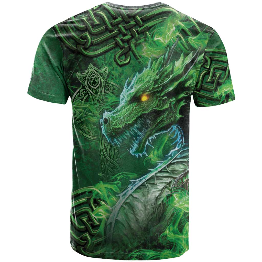 Personalized Ireland Celtic T-Shirt Irish Roots Dragon Soul Graphic Tee