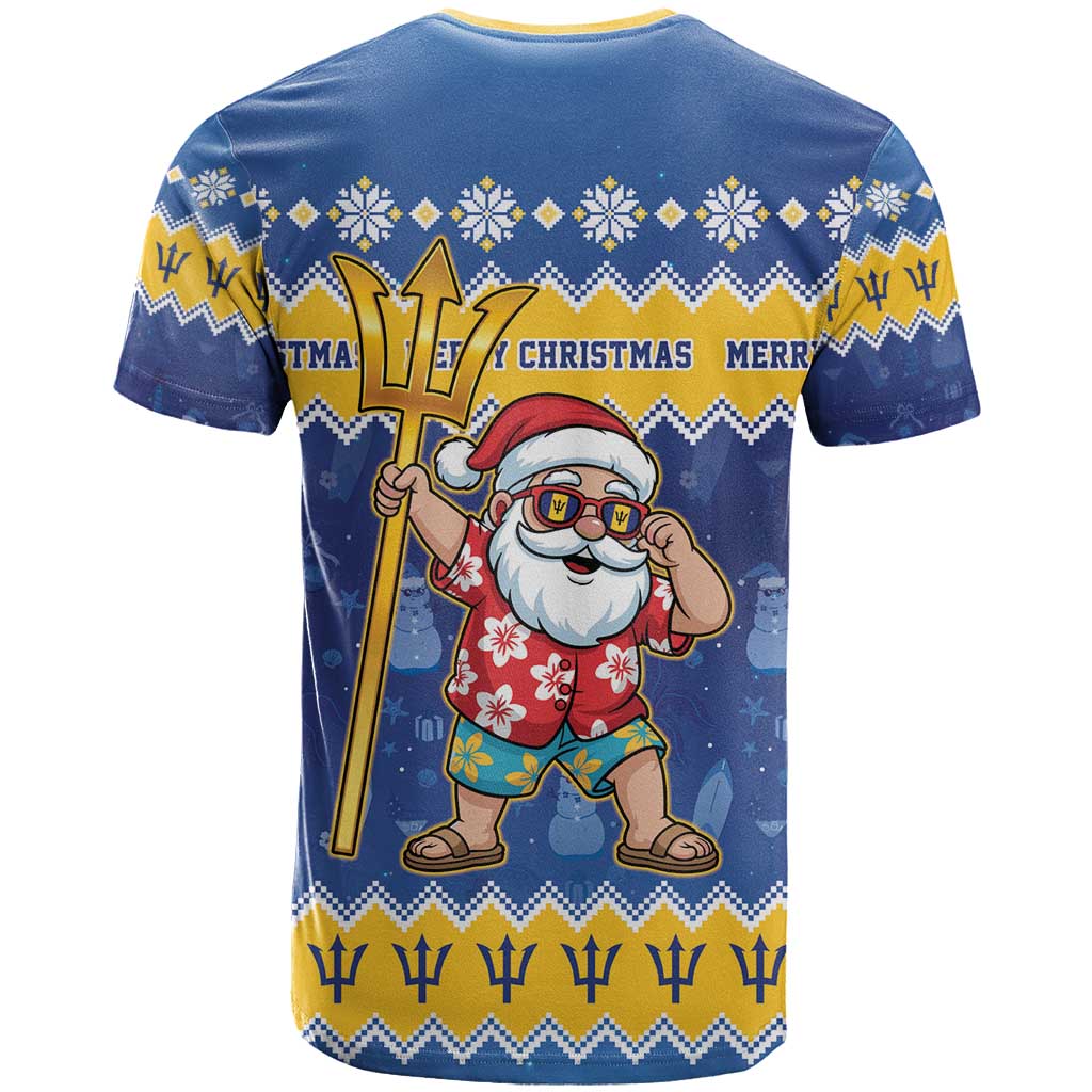 Barbados Christmas T-Shirt Trident Dabbing Santa Graphic Tee