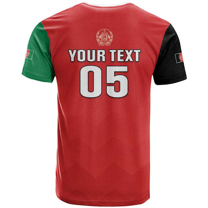 Custom Afghanistan Cricket T-Shirt Flag Style Graphic Tee