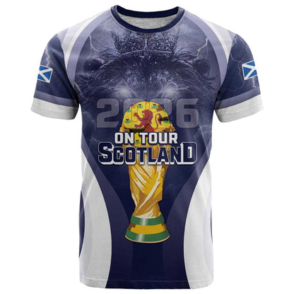 Custom Scotland Football 2026 T-Shirt Scotland On Tour Trophy Style Graphic Tee