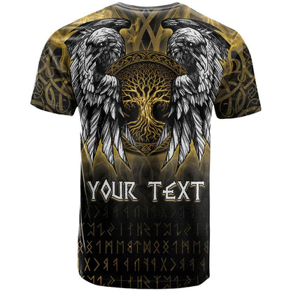 Personalized Cornwall Celtic Chough T-Shirt With Tree Of Life Graphic Tee