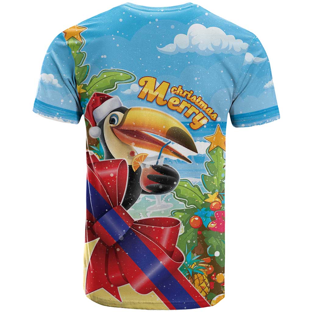 Belize Navidad Christmas T-Shirt Funny Santa Toucan Graphic Tee