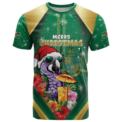Dominica Christmas T-Shirt Funny Santa Sisserou Parrot Graphic Tee