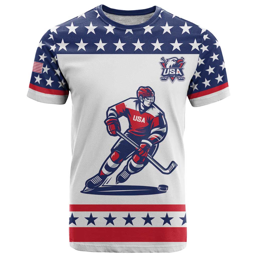 Custom United States Hockey T-Shirt Go Champions USA Graphic Tee