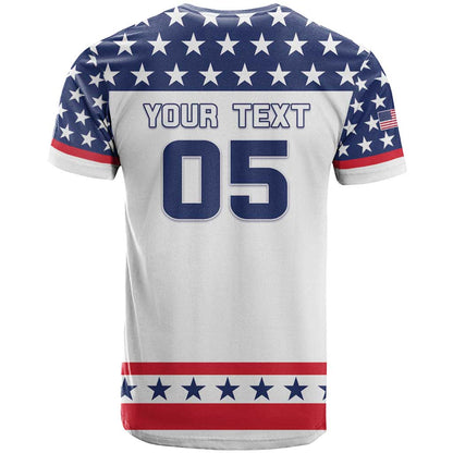 Custom United States Hockey T-Shirt Go Champions USA Graphic Tee