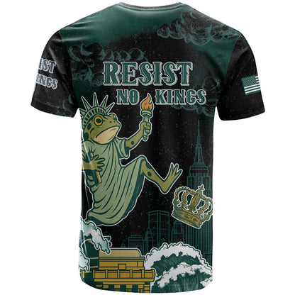 Frogs Against Fascism T-Shirt No Kings Funny Portland Frog Protest Graphic Tee