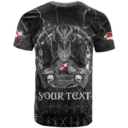 Personalized Greenland Viking T-Shirt Odin's Raven Legacy Graphic Tee
