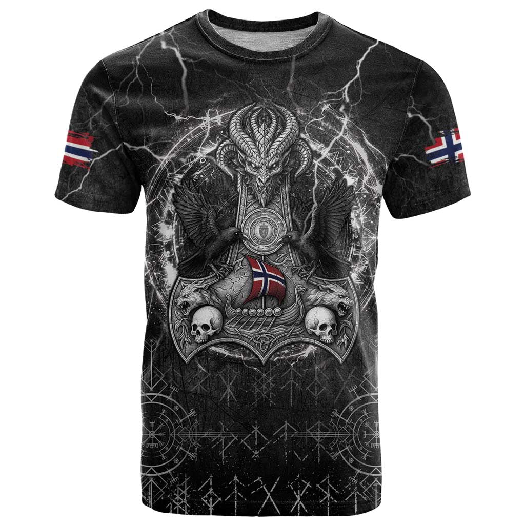 Personalized Norway Viking T-Shirt Odin's Raven Legacy Graphic Tee