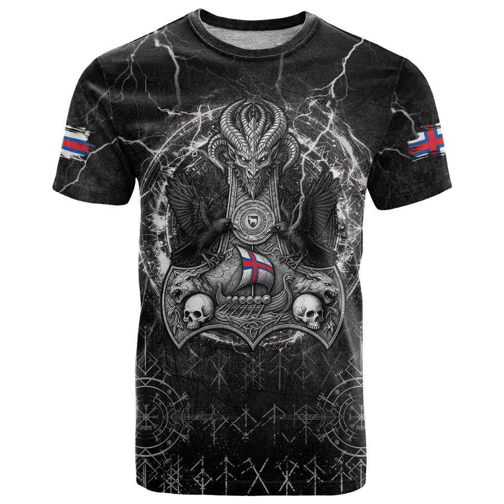 Personalized Faroe Islands Viking T-Shirt Odin's Raven Legacy Graphic Tee