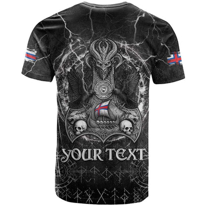 Personalized Faroe Islands Viking T-Shirt Odin's Raven Legacy Graphic Tee